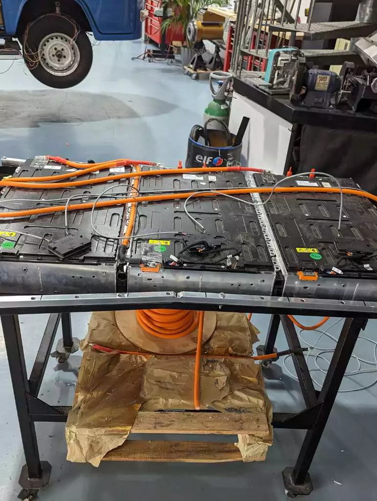 three electric components for converting a classic volkswagen van to electric