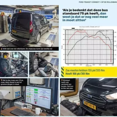 article from autoweek about ford transit with graphs and images